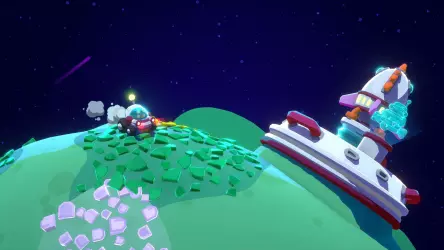 Завтрак готов: в новом обновлении Star Birds появились пекарни и рестораны! Попробуйте накормить инопланетянина пиццей в симуляторе управления от создателей Dorfromantik.