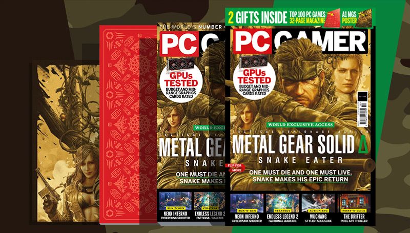 Новый выпуск журнала PC Gamer уже в продаже: Metal Gear Solid Delta: Snake Eater, плюс мини-журнал Топ-100 и постер A1