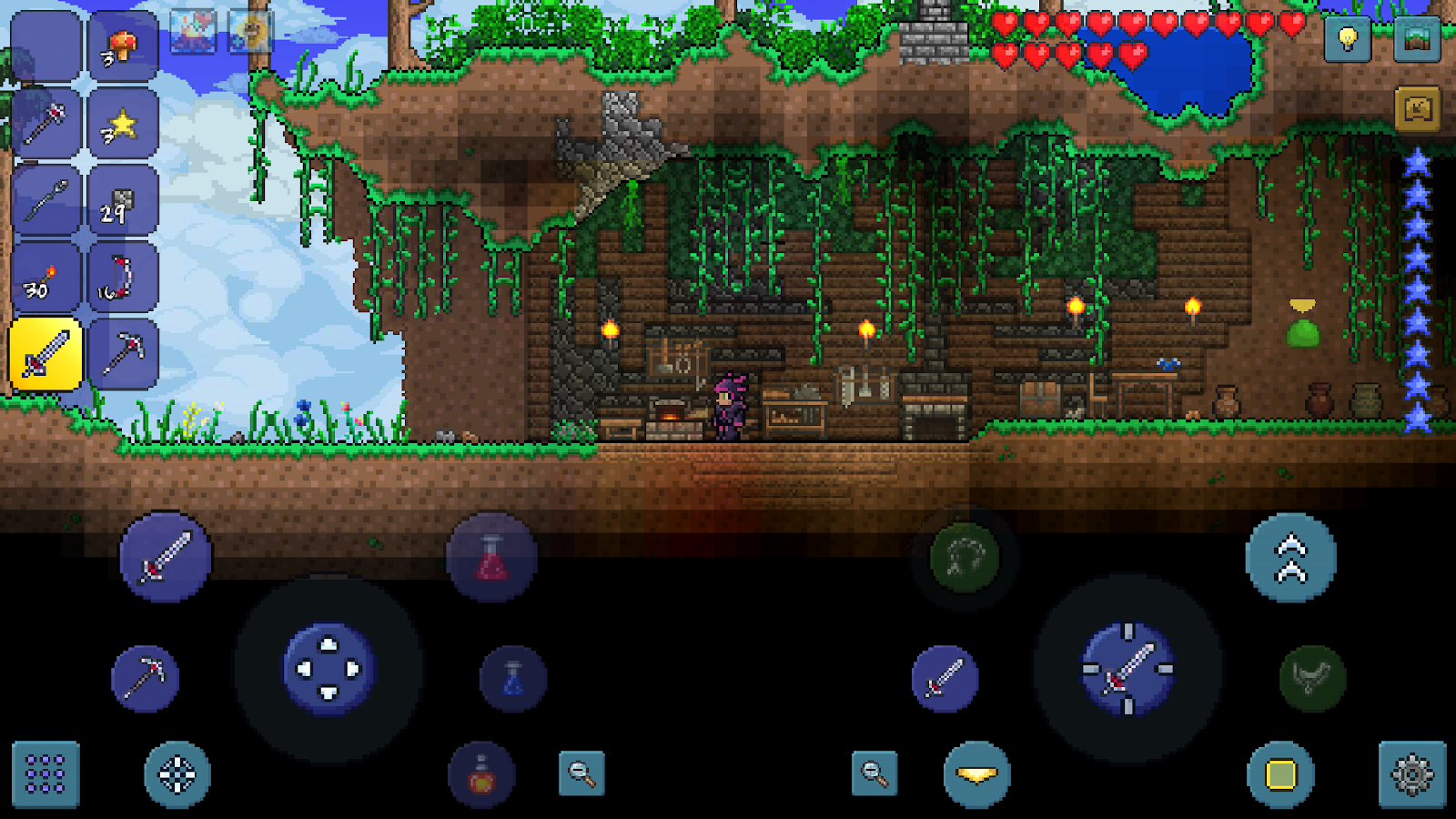 Terraria без кэша + моды на бессмертие и много предметов скачать последнюю  версию на Андроид в APK